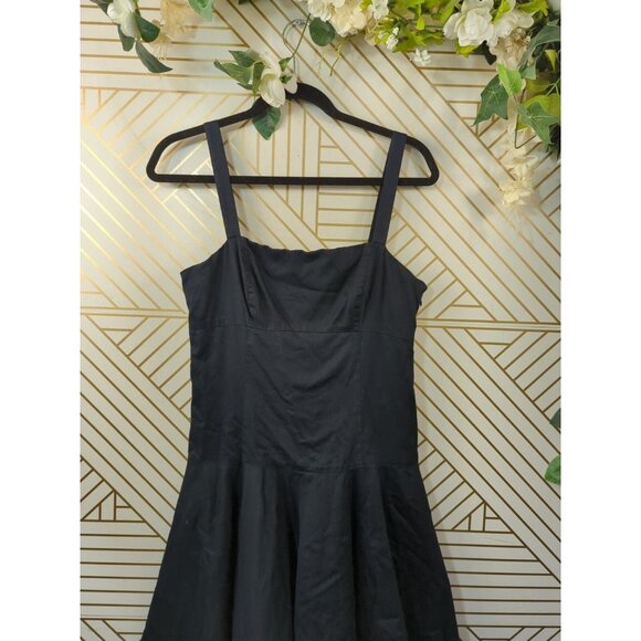 Lauren Ralph Lauren Women's Black Dress  Sleeveless Full Skirt Cotton Size 6 - Picture 2 of 6